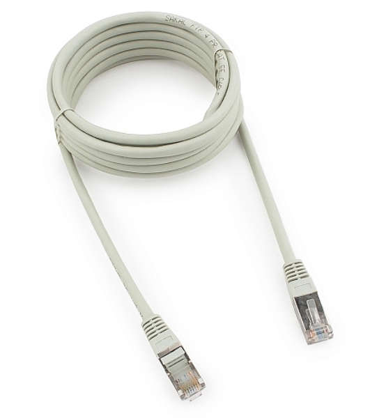 Патч-корд FTP Cablexpert cat.5e, 3м, литой, многожильный серый