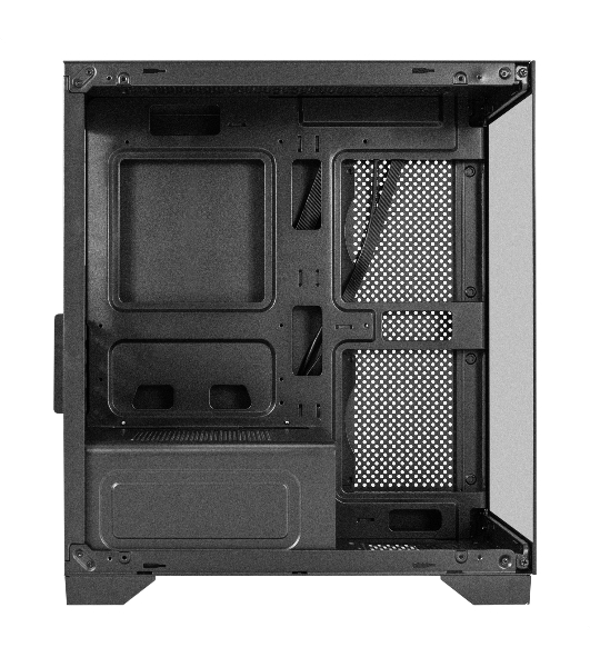 Компьютерный корпус Minitower ExeGate i3 SEA LE (mATX, без БП, 1хUSB+1хUSB 3.0, HD аудио, черный, передняя и боковая панели - закаленное стекло)
