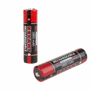 Аккумулятор Rexant 18650 с защитой Li-ion 2800 mAh 3.7 В 1 шт. блистер