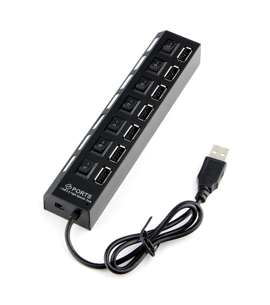 USB-концентратор Gembird UHB-U2P7-01, USB 2.0, 7хUSB, USB