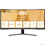 Монитор AOC 34' CU34B3E 1500R, 21:9, UWQHD, 1/4ms, 300cd, 120Hz, HDMI, DP, фото4
