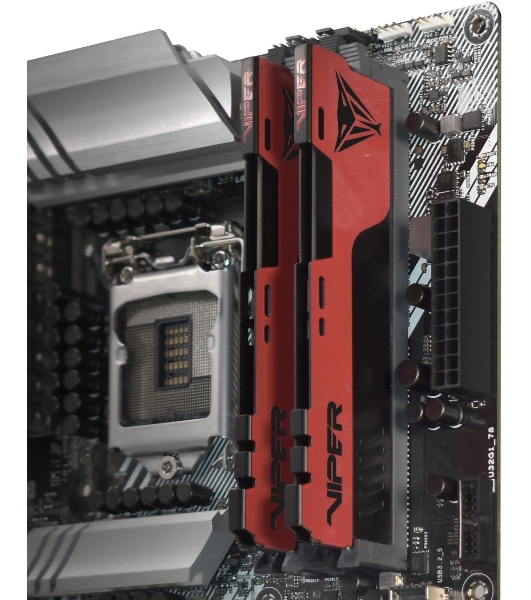 Оперативная память Patriot Viper Elite II, DDR4, 16GB (2x8 GB), 2666 MHz, CL16, DIMM, радиатор, красный