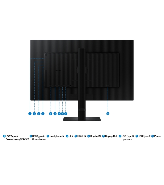 Монитор 27' Samsung ViewFinity S6 S60UD LS27D604UAIXCI IPS 2560x1440, 100 Гц, 5 мс, 16:9, 350 кд/м², 1xHDMI, 1xDP, 1xUSB-C, 3xUSB, 1x3.5 мм, черный