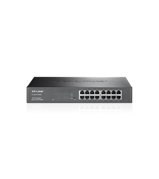 Коммутатор сетевой TP-Link SMB TL-SG1016DE 16-Port Gigabit Easy Smart Switch, 16 10/100/1000Mbps RJ45 ports, MTU/Port/Tag-based VLAN, QoS, IGMP Snooping