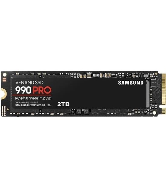 Накопитель SSD Samsung 990 PRO, 2Tb, PCIe 4.0 x4, M.2 2280, NVMe, R/W 7450/6900
