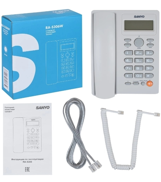 Телефон проводной SANYO RA-S306W белый