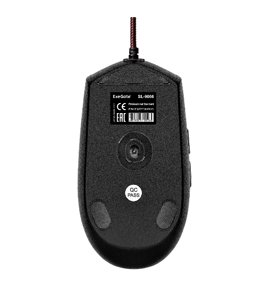 Мышь проводная ExeGate SL-9066 черный, 2400 dpi, USB, кнопки - 6