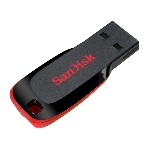 Флешка USB Sandisk CZ50 Cruzer Blade (SDCZ50-064G-B35), 64Gb, USB 2.0, R/W 15/4, черный/красный, фото 1
