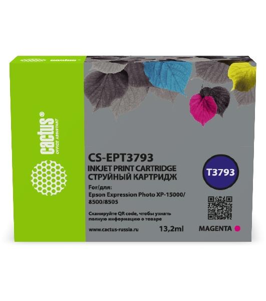Картридж струйный Cactus CS-EPT3793 378XL пурпурный (13.2 мл) для Epson Expression Photo XP-8500/XP-8505/XP-15000