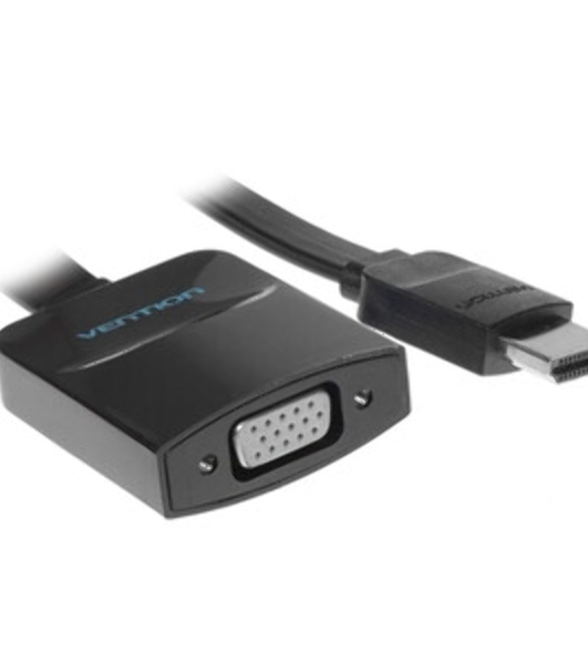Мультимедиа конвертер Vention HDMI > VGA + аудио, гибкий, плоский