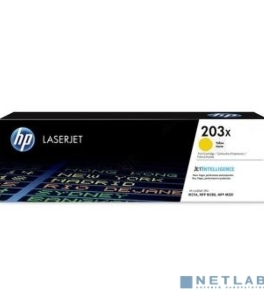 Картридж лазерный HP CF542X (HP 203X) желтый для HP LaserJet M254/M280/M281 2500 страниц.