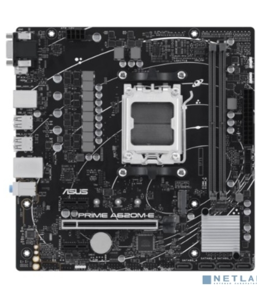 Материнская плата ASUS PRIME A620M-E-CSM, AM5, AMD A620, 2xDDR5, 4xSATA, 1xM.2, 1xPCI-E 4.0 x16, 1xPCI-E x1, 1xDisplayPort, 1xHDMI, 1xVGA, 1x 1Gb LAN, 4xUSB-A 3.2 Gen 1, 4xUSB-A 2.0, 3x3.5 мм, 7.1, Micro-ATX