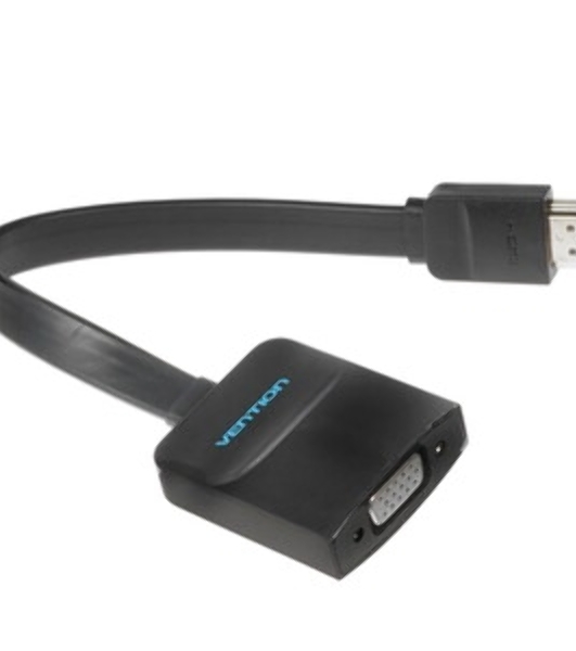 Мультимедиа конвертер Vention HDMI > VGA + аудио, гибкий, плоский