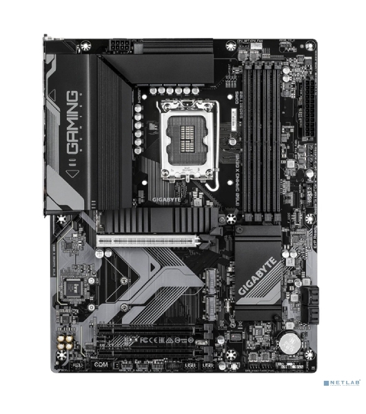 Материнская плата Gigabyte B760 GAMING X GEN5, LGA1700, Intel B760, 4xDDR5, 4xSATA, 3xM.2, 1xPCIe 5.0 x16, 2xPCIe 3.0 x1, 1xHDMI, 1xDP, 1x2.5Gb LAN, 1xUSB-C 5Gbps, 1xUSB-A 10Gbps, 1xUSB-A 5Gbps, 5xUSB-A 2.0, 6x3.5 мм, 7.1, ATX