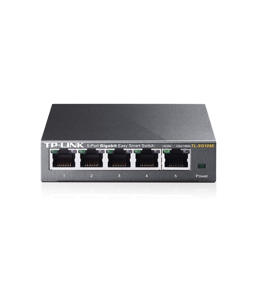 Коммутатор сетевой TP-Link SMB TL-SG105E 5-Port Gigabit Desktop Easy Smart Switch, 5 10/100/1000Mbps RJ45 ports, MTU/Port/Tag-based VLAN, QoS, IGMP Snooping