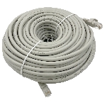 Патч-корд Buro Basic UTP 4 пары cat6 CCA molded 30м серый RJ-45 (m)-RJ-45 (m), фото 1