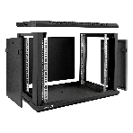 Шкаф телекоммуникационный 19' настенный 9U ExeGate EC-WM-9U.450.G.BLACK (19', 9U, 600x450x500 мм (ШхГхВ), передняя дверь закаленное стекло, съемные боковые панели, пыле- и влагозащита IP23, черный RAL 9004), фото17
