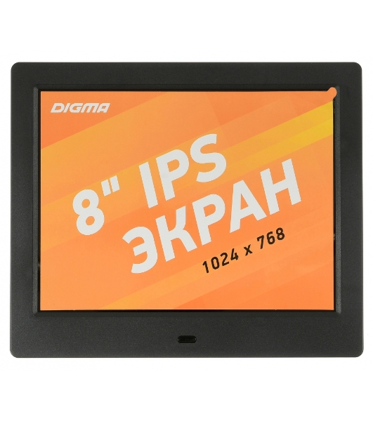 Фоторамка Digma 8' PF-843 1024x768 черный пластик ПДУ Видео