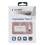 Кард-ридер Gembird FD2-MSD-2/белый/SD/SDHC/SDXC/TF/MicroSD/USB 2.0/USB Type-C (2.0)/пластик, фото6