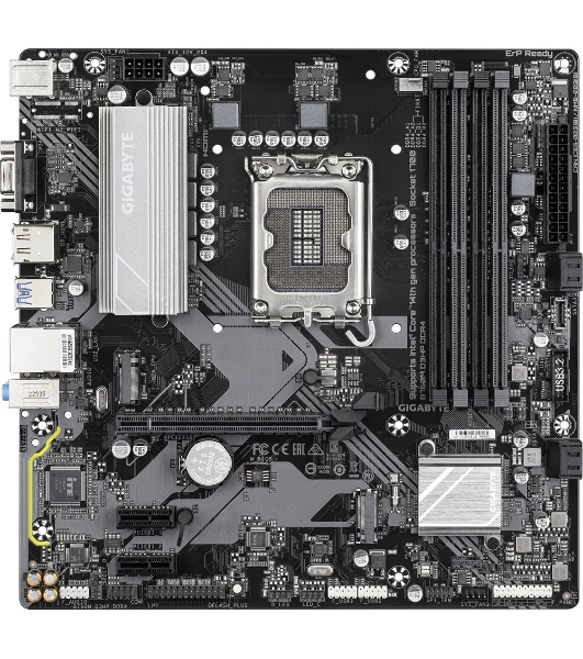 Материнская плата Gigabyte B760M D3HP DDR5, LGA 1700, Intel B760, 4xDDR5, 4xSATA, 2xM.2, 1xPCIe 4.0 x16, 1xPCIe x1, 1xHDMI, 1xVGA, 1xDP, 1x 1Gb LAN, 3xUSB-A 3.2 Gen 1, 2xUSB-A 2.0, 3x3.5 мм, 7.1, mATX