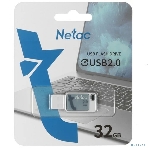 Флешка USB Netac UA31 (NT03UA31N-032G-20BL), 32Gb, USB 2.0, R/W 110/45, синий/белый, фото6