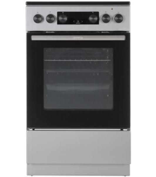 Плита электрическая Gorenje GEC5C41SG серый, конфорок 4 электрических, духовка 70 л, 50 см x 85 см x 59.4 см (без крышки)