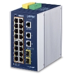 Коммутатор индустриальный PoE IGS-20160HPT для монтажа в DIN-рейку IP30 Industrial L2+/L4 16-Port 1000T 802.3at PoE+ 2-Port 1000T + 2-port 100/1000X SFP Full Managed Switch (-40 to 75 C, dual redundant power input on 48~56VDC terminal block, DIDO, ERPS Ring Supported, 1588), фото3