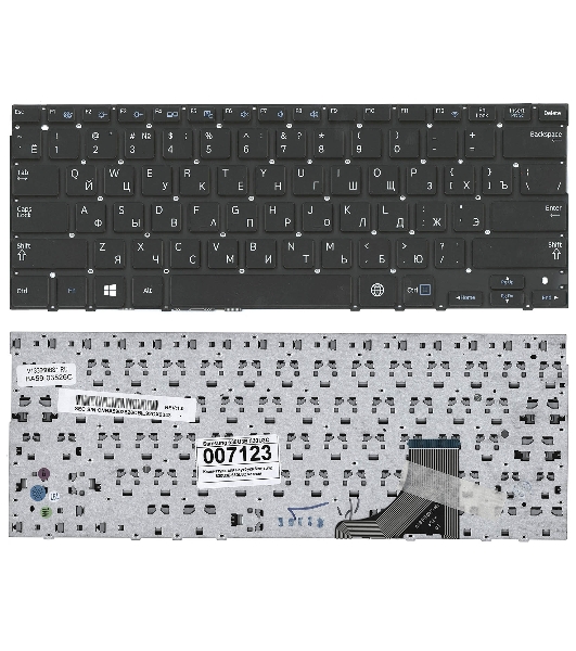 Клавиатура для ноутбука Samsung 530U3B 530U3C, черная