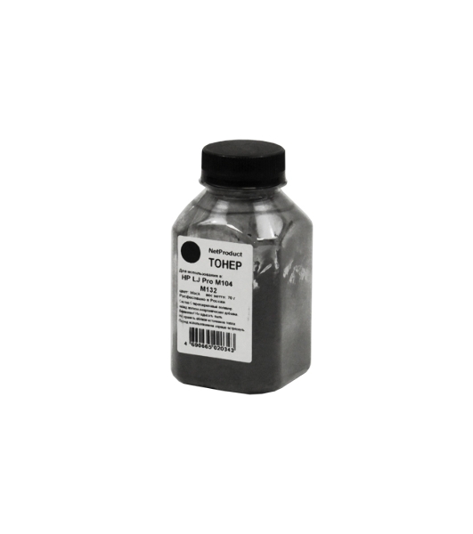 Тонер для HP LJ Pro M104/M132 (Net Product) черный, 70 г, банка