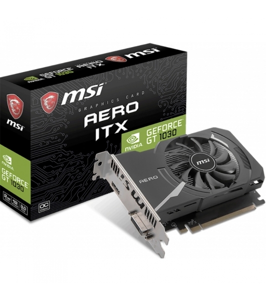 Видеокарта MSI PCIE16 GT1030 2GB GDDR4 GT 1030 AERO ITX 2GD4 OC