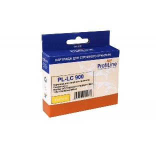 Картридж струйный ProfiLine PL-LC900Y для принтеров Brother DCP110C/DCP-115C/DCP-120C/115c/120c820cw/640cw Yellow водн