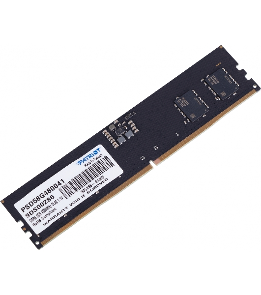 Оперативная память Patriot Signature, DDR5, 8GB (1x8 GB), 4800 MHz, CL40, DIMM