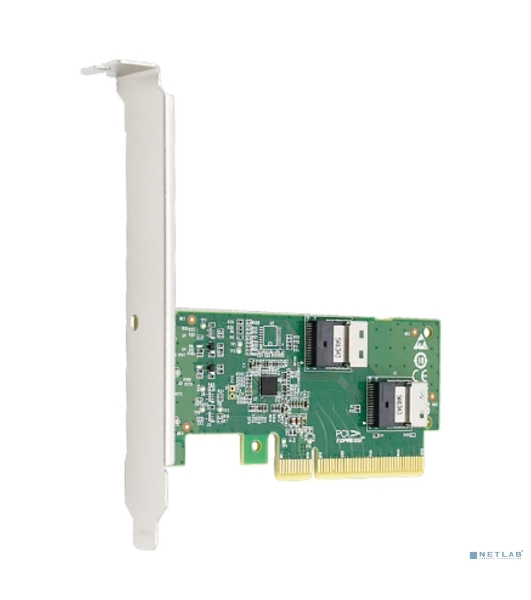 Адаптер для SSD PCIe x8 to Two SlimSAS SFF-8654 4i Adapter