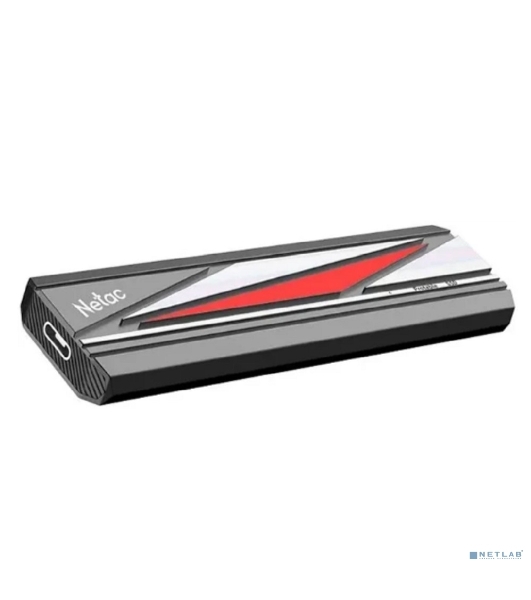 Внешний SSD Netac ZX20L, 2TB, USB 3.2 Gen 2 Type-C, R/W 2000/1800, черный/красный