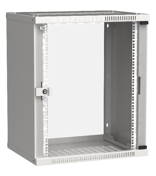 Шкаф монтажный ITK LINEA WE (LWE3-15U64-GF) 15U 600x450мм пер.дв.стекл 50кг серый 400мм 200град. 715мм IP20