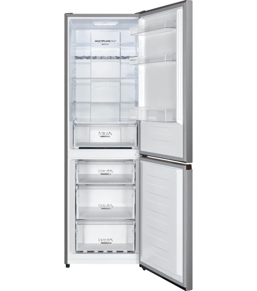 Холодильник Gorenje NRK619FAS4 серый двухкамерный 207/93л морозилка снизу, No Frost