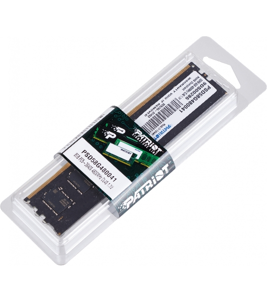 Оперативная память Patriot Signature, DDR5, 8GB (1x8 GB), 4800 MHz, CL40, DIMM