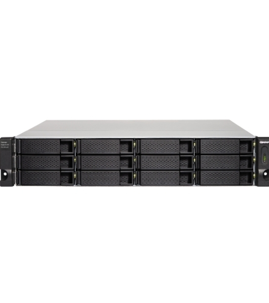 Полка расширения сетевого хранилища без дисков SMB QNAP TL-R1200C-RP USB 3.2 Gen 2 Type-C JBOD storage enclosure, 12-tray 3,5'/2,5' w/o HDD, 2xPSU. Rackmount. W/o rail kit RAIL-B02
