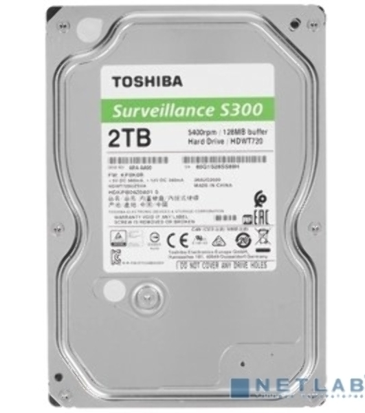 Жесткий диск Toshiba S300 Surveillance 2Tb 3,5' 5400RPM 128MB SATA-III