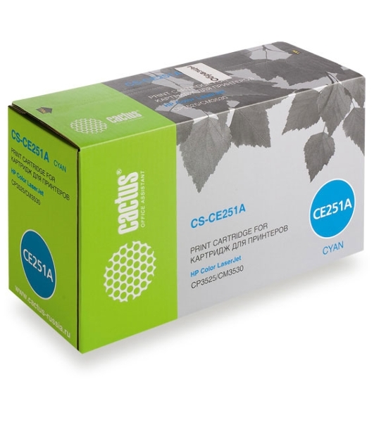 Картридж лазерный Cactus CS-CE251A голубой (7000 стр.) для HP Сolor LaserJet CP3525/CM3530