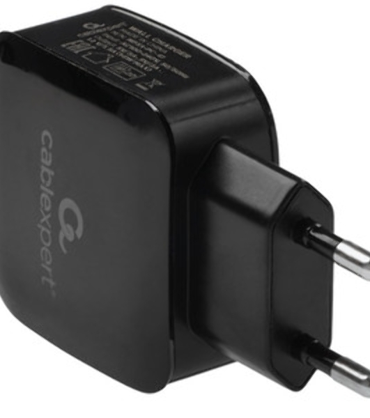 Сетевое зарядное устройство Cablexpert MP3A-PC-41, 18Вт, 3А, быстрая зарядка QC3.0, 1 порт USB, черный, пакет