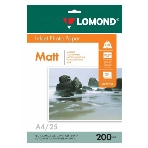 Фотобумага Lomond 0102052 A4/200г/м2/25л./белый матовое/матовое для струйной печати, фото 1