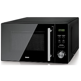 Микроволновая печь BBK 20MWG-732T/B-M черный, 20 л, 700 Вт, переключатели - кнопки, поворотный механизм