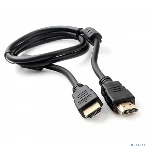 Кабель HDMI Cablexpert CCF2-HDMI4-1M, 19M/19M, v2.0, медь, позол.разъемы, экран, 2 фер.кольца, 1м, черный, пакет, фото4