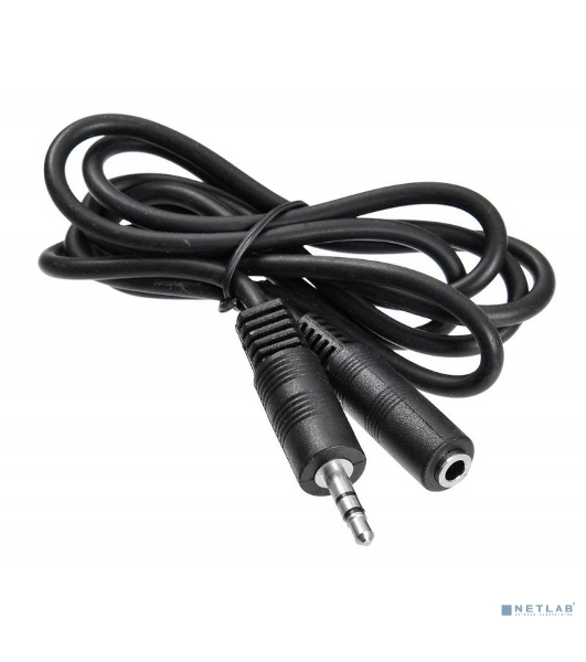 Кабель-удлинитель аудио Buro BAAC003-1 Jack 3.5 (m)/Jack 3.5 (f) 1м. черный