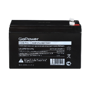 Аккумулятор свинцово-кислотный GoPower LA-1270/security 12V 7Ah клеммы T1/F1 (1/5)