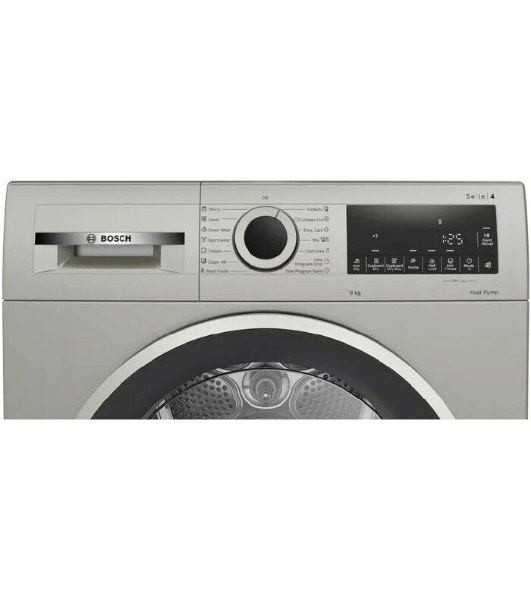 Сушильная машина Bosch WQG1420XME серый, 9 кг, сушка - конденсационная, программ - 15, 59.8 x 84.2 x 64.8 см