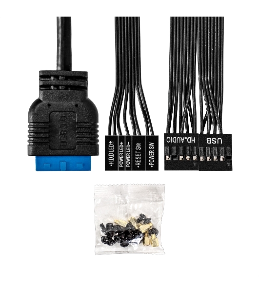Компьютерный корпус Minitower ExeGate BAA-308U2-UNS450 (mATX, БП UNS450 с вент. 12см, 1хUSB/2хUSB 3.0, HD Audio, черный)