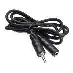 Кабель-удлинитель аудио Buro BAAC003-1 Jack 3.5 (m)/Jack 3.5 (f) 1м. черный, фото 1