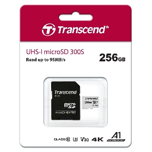 Флеш карта microSD 256Gb Transcend microSDXC Class 10 UHS-I U3, V30, A1, (SD адаптер), TLC